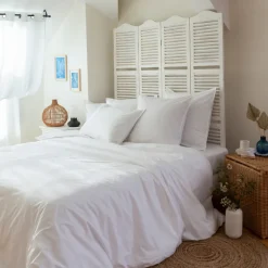 Housses De Couette|Carré Blanc Housse de couette percale de coton Neo blanc