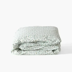 Housses De Couette|Carré Blanc Housse de couette percale de coton Neo thym végétal