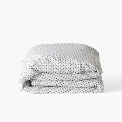 Housses De Couette|Carré Blanc Housse de couette percale de coton Neo anthracite géométrique