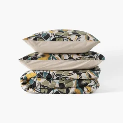 Housses De Couette|Carré Blanc Housse de couette percale de coton Neo ficelle floral