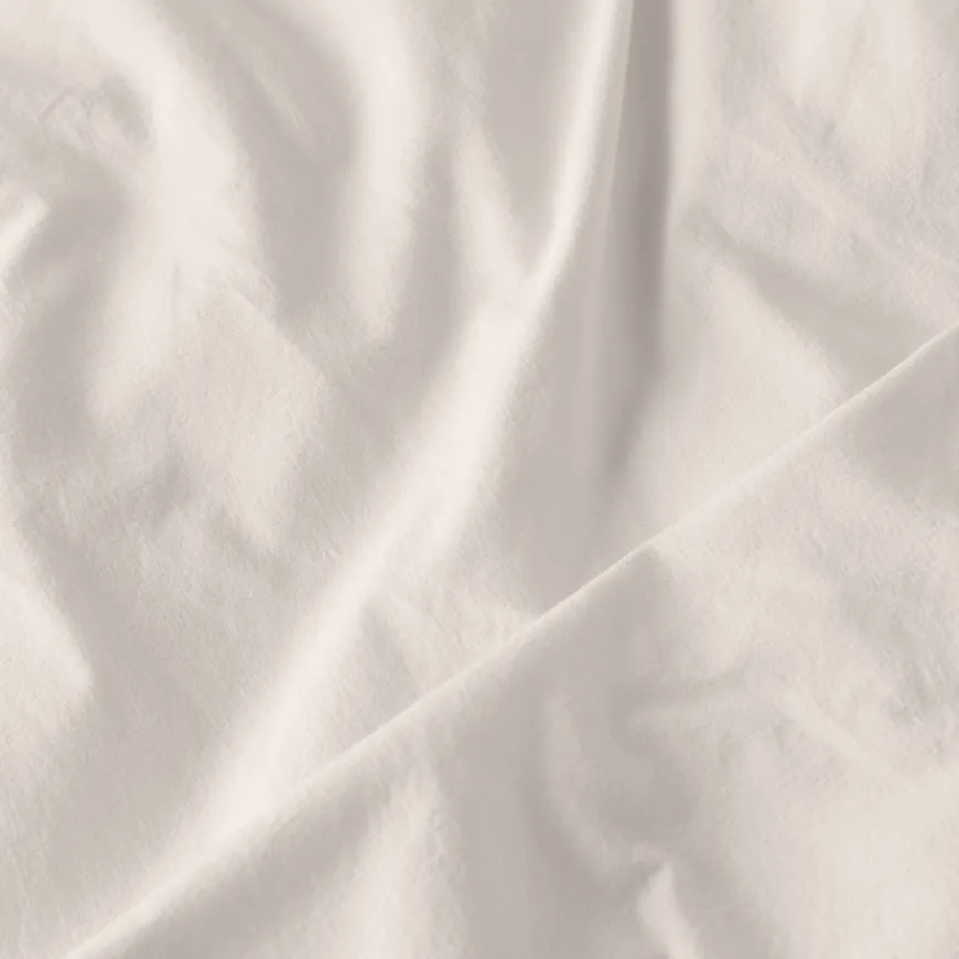 Housses De Couette|Carré Blanc Housse de couette pur coton lavé biologique Souffle vanille