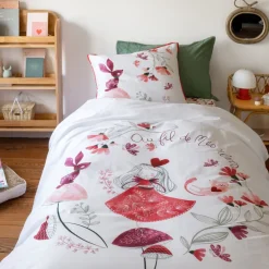 Linge De Litbio|Housses De Couette|Carré Blanc Housse de couette pur coton bio Mes Rêves