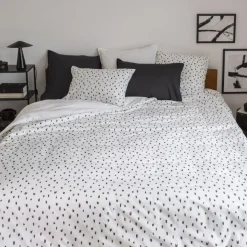 Housses De Couette|Carré Blanc Housse de couette réversible coton Harfang