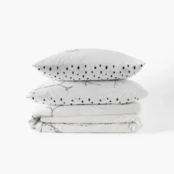 Housses De Couette|Carré Blanc Housse de couette réversible coton Harfang