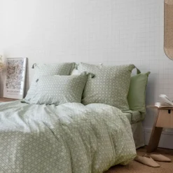 Housses De Couette|Carré Blanc Housse de couette réversible coton et lin Aloevera végétal