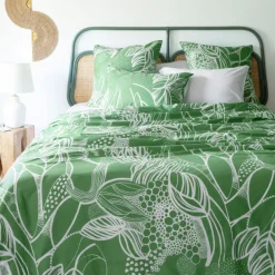 Housses De Couette|Carré Blanc Housse de couette réversible percale de coton bio Canopée