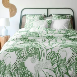 Housses De Couette|Carré Blanc Housse de couette réversible percale de coton bio Canopée