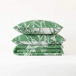 Housses De Couette|Carré Blanc Housse de couette réversible percale de coton bio Canopée