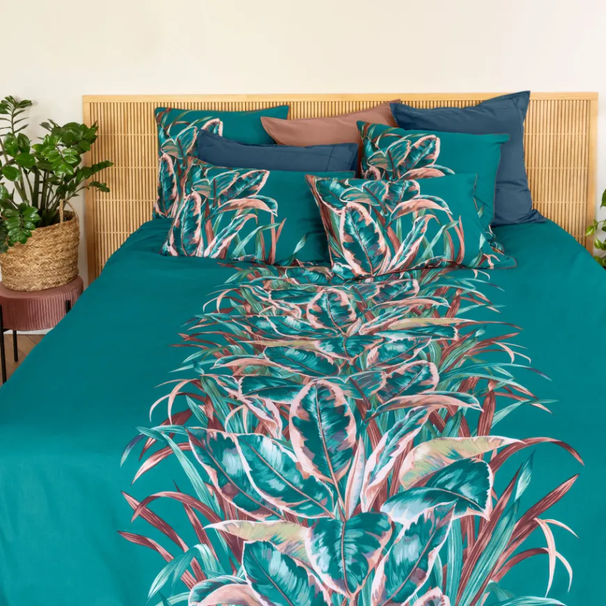 Housses De Couette|Carré Blanc Housse de couette réversible percale de coton Calathéa