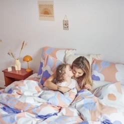 Housses De Couette|Carré Blanc Housse de couette réversible pur coton Twiggypop fleurs