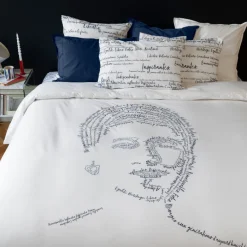 Housses De Couette|Carré Blanc Housse de couette réversible percale de coton Simones