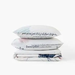 Housses De Couette|Carré Blanc Housse de couette réversible percale de coton Simones