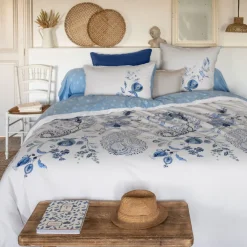 Housses De Couette|Carré Blanc Housse de couette réversible lin et coton lavé Madeleine