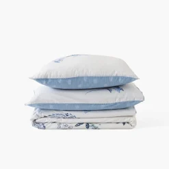 Housses De Couette|Carré Blanc Housse de couette réversible lin et coton lavé Madeleine
