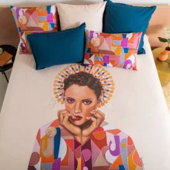 Housses De Couette|Carré Blanc Housse de couette réversible percale de coton Rosangela
