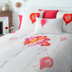 Housses De Couette|Carré Blanc Housse de couette réversible percale de coton Monamour ballon