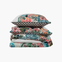 Housses De Couette|Carré Blanc Housse de couette réversible percale de coton Azulejos