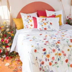 Housses De Couette|Carré Blanc Housse de couette réversible percale de coton Eloges