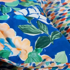 Housses De Couette|Carré Blanc Housse de couette réversible pur coton Mijas floral