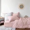 Linge De Litbio|Housses De Couette|Carré Blanc Housse de couette réversible pur coton bio Rêve d'or