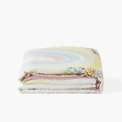Linge De Litbio|Housses De Couette|Carré Blanc Housse de couette réversible pur coton bio Rêve d'or