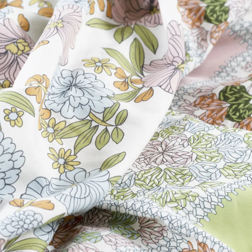 Housses De Couette|Carré Blanc Housse de couette réversible pur coton Méli-Mélo