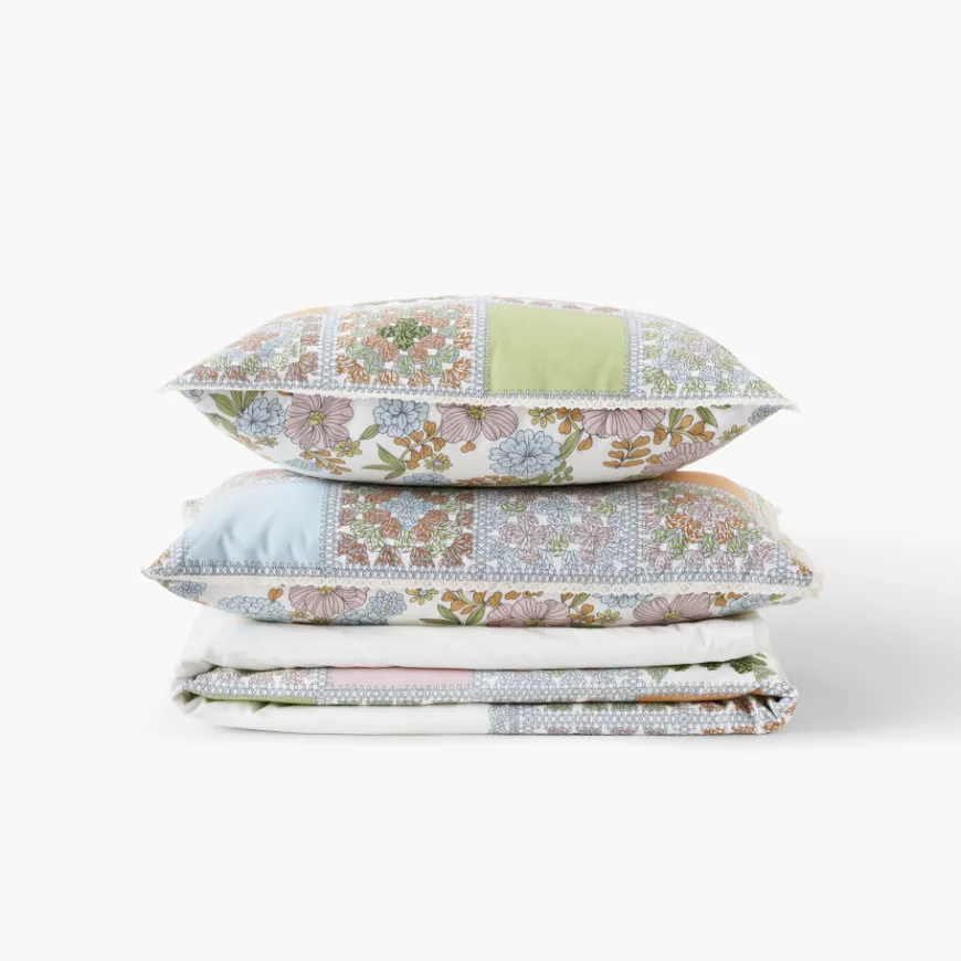 Housses De Couette|Carré Blanc Housse de couette réversible pur coton Méli-Mélo