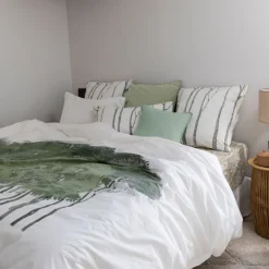 Housses De Couette|Carré Blanc Housse de couette réversible percale de coton lavée biologique Monarbre
