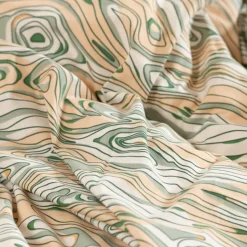Housses De Couette|Carré Blanc Housse de couette réversible percale de coton lavée biologique Monarbre