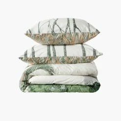 Housses De Couette|Carré Blanc Housse de couette réversible percale de coton lavée biologique Monarbre