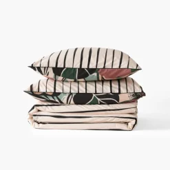 Housses De Couette|Carré Blanc Housse de couette réversible percale de coton bio Gisèle