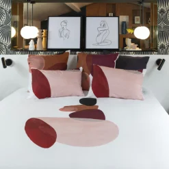 Housses De Couette|Carré Blanc Housse de couette réversible percale de coton Callipyge abstrait