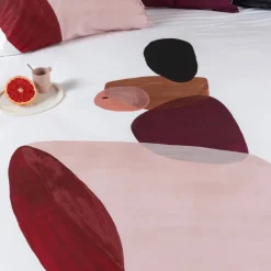 Housses De Couette|Carré Blanc Housse de couette réversible percale de coton Callipyge abstrait
