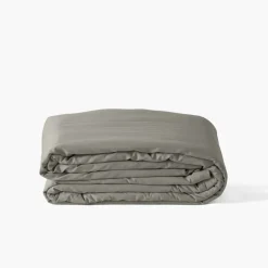 Housses De Couette|Carré Blanc Housse de couette satin de coton lavé biologique Quartz jade