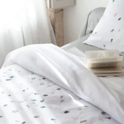 Housses De Couette|Carré Blanc Housse de couette satin de coton Equinoxe