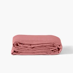 Housses De Couette|Carré Blanc Housse de couette satin de coton jacquard pois et rayures Prestige santal