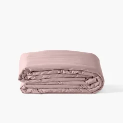 Housses De Couette|Carré Blanc Housse de couette satin de coton lavé bio Quartz blush