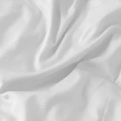 Housses De Couette|Carré Blanc Housse de couette satin de coton lavé bio Quartz blanc