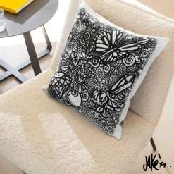 Housses De Coussin|Coffrets Cadeaux|Carré Blanc Housse de coussin coton Jakè x