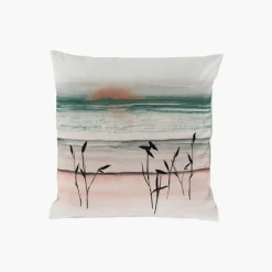 Housses De Coussin|Carré Blanc Housse de coussin coton Vibration