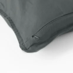 Housses De Coussin|Carré Blanc Housse de coussin lin lavé Songe kaki cendré