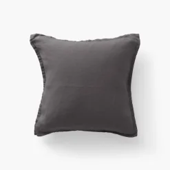 Housses De Coussin|Carré Blanc Housse de coussin lin lavé Songe charbon