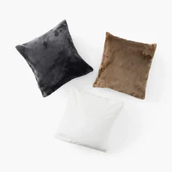 Housses De Coussin|Coffrets Cadeaux|Carré Blanc Housse de coussin polaire Oslo anthracite