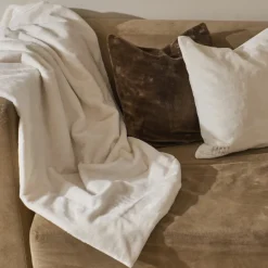 Housses De Coussin|Coffrets Cadeaux|Carré Blanc Housse de coussin polaire Oslo bronze