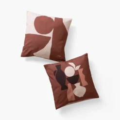 Housses De Coussin|Carré Blanc Housse de coussin Safi dune