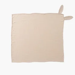 Accessoires|Nouveautés Bébénew|Carré Blanc Maxi lange coton bio Merveille beige