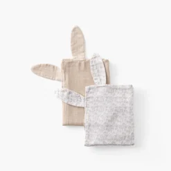 Accessoires|Nouveautés Bébénew|Carré Blanc Maxi lange coton bio Merveille beige