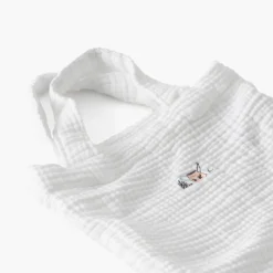 Accessoires|Carré Blanc Maxi lange gaze de coton bio Jardine blanc