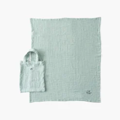 Accessoires|Carré Blanc Maxi lange gaze de coton bio Jardine amande