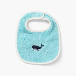 Bavoirs & Mini-bavoirs|Carré Blanc Mini bavoir coton Atlantis lagon